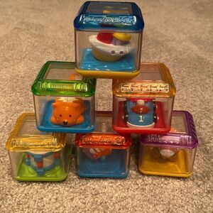 Kids Toddler Fisher-Price Peek-A-Boo Interactive Blocks for Incrediblock Setof 6